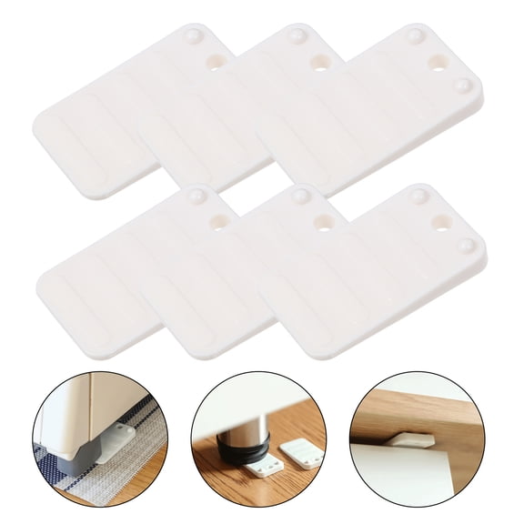 OUNONA 6 Pcs Furniture Leg Risers Table Foot Pads Mat Shims Leveling White