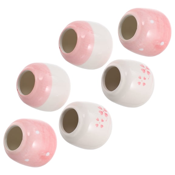 OUNONA 6 Pcs Indoor Popular Flower Pot Hand-painted Girl