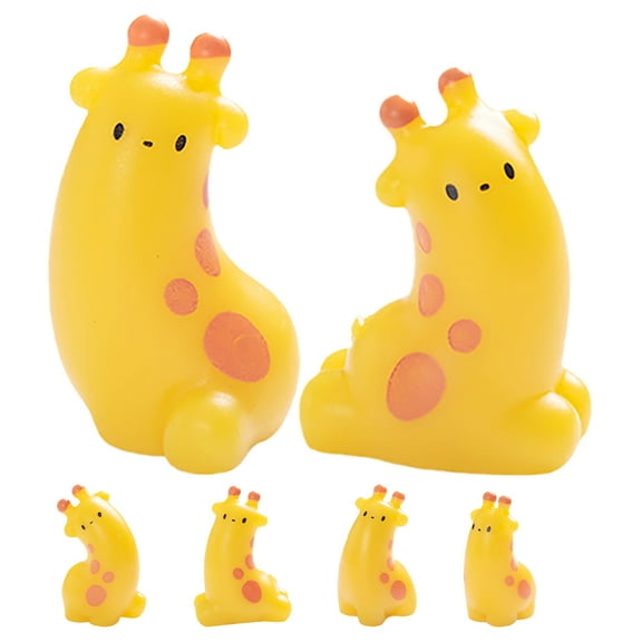 OUNONA  6 Pcs Mini Things Small Toy Decorations Outdoor Child Orange