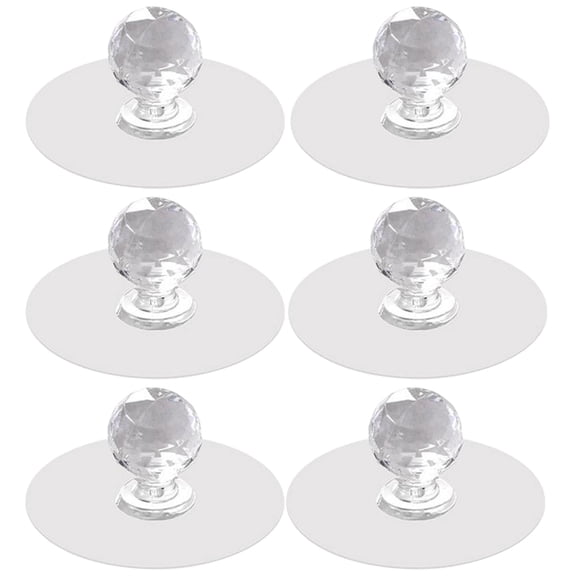 OUNONA  6 Pcs No Punch Handle Replacement Round Knurled Drawer Handles