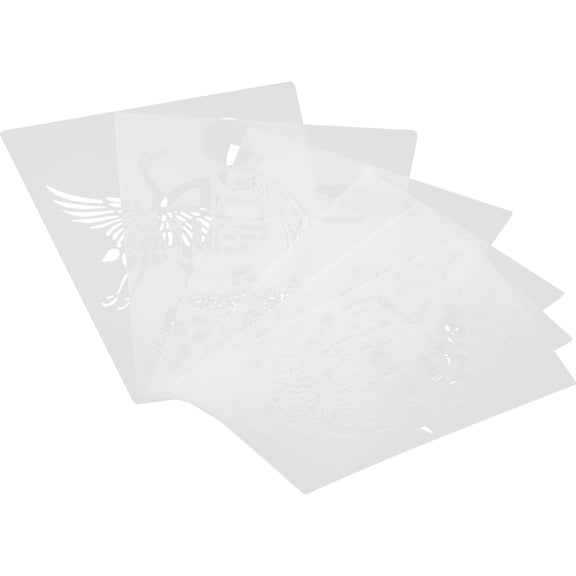 OUNONA 6 Pcs Paint Handwritten Newspaper Hollow Template