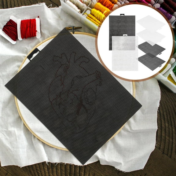 OUNONA 6 Pcs Plastic Canvas Cross Stitch Projects Sewing Grid Sheets