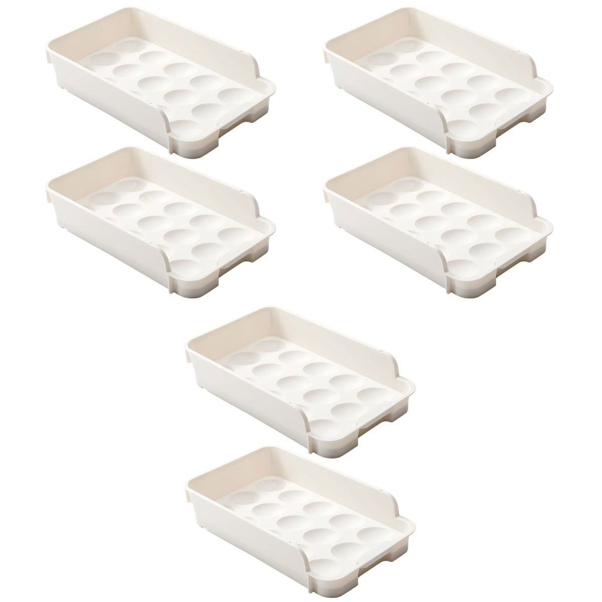 OUNONA 6 Pcs  Refrigerator Egg Organizers Multi-function Egg Trays Household Egg Storage Holders Egg Supply