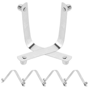NUOLUX 6Pcs Pool Handle Locking Clips Silver Stainless Steel V Clips for Quick Swimming Pool Tool Fix