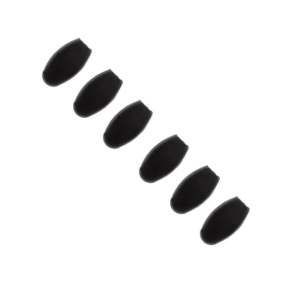 OUNONA 6 Pcs  Sax Rubber Protective Side Key Covers Saxophone Palm Button Supplies (Black)