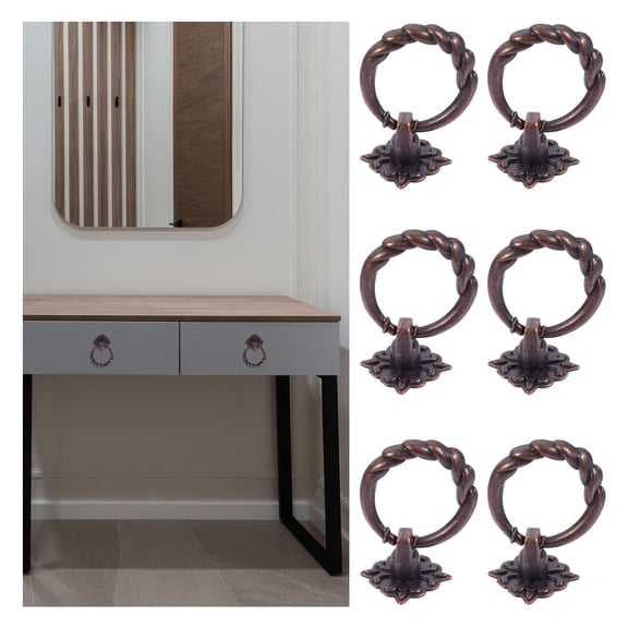 OUNONA 6 Pcs Small Handle Handles for Dresser Kitchen Knobs Drawers Replacement Retro