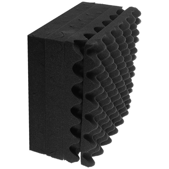 OUNONA  6 Pcs Sound Diffuser Absorbing Panel Noise Acoustical Black