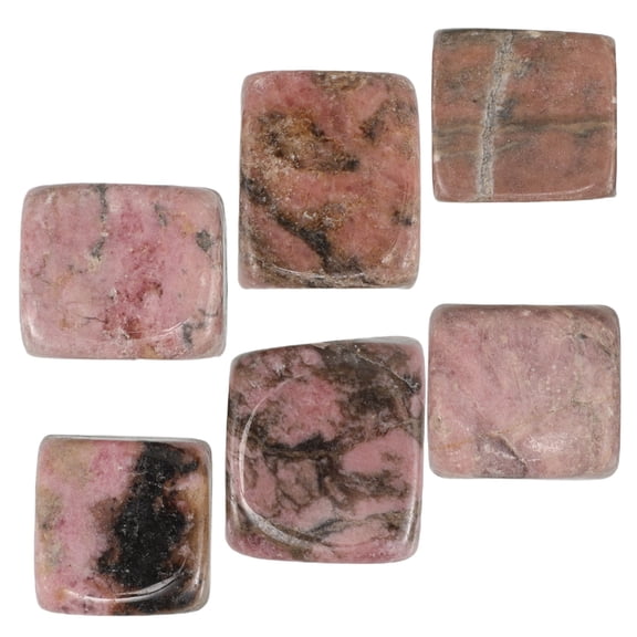 OUNONA 6 Pcs Stone Ice Cubes for Whiskey Rocks Chilling Stones Pink