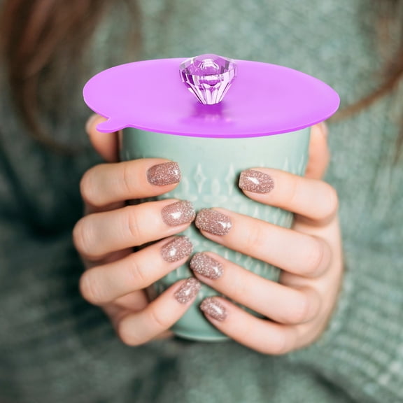 OUNONA  6 Pcs Tips Silicone Cup Lid Exquisite Craftsmanship Covers