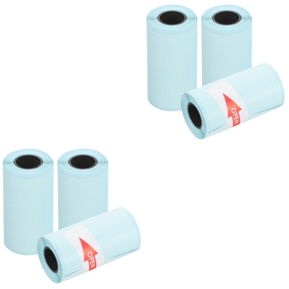 OUNONA 6 Rolls Blank Adhesive Label Self Adhesive Label for Correct Blank Machine Tape Paper