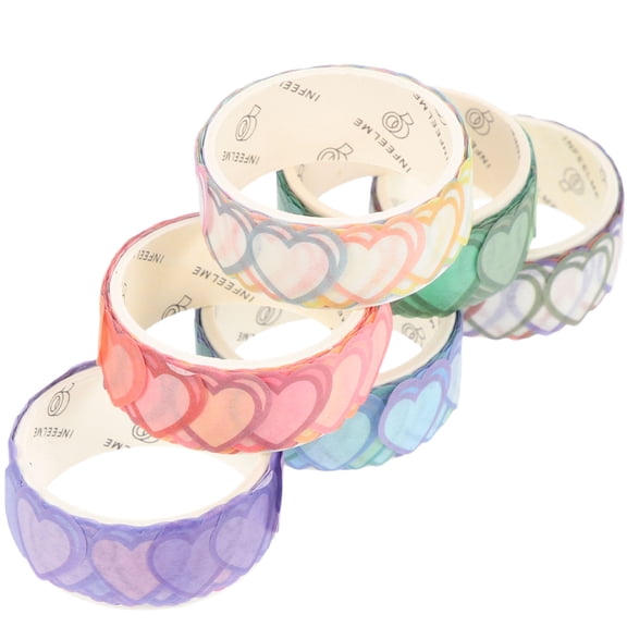 NUOLUX Heart Shape Washi Tape Stickers for Scrapbooking Journals and Photo Frame Decoration