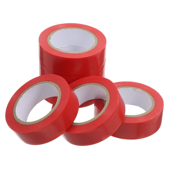OUNONA  6 Rolls Electrical Tape Wireless Instruments Decor Light Bulb Container Red