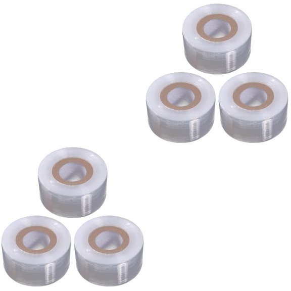 OUNONA 6 Rolls of Width Colored PE Grafting Tape Stretchable Static Self-adhesive Clear Floristry Film for Pecans Walnuts Citrus Fruits Tree
