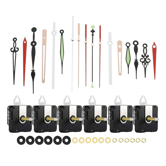 OUNONA 6Sets Practical Clock Mechanism Set with High Torque and Clock Pointer Parts