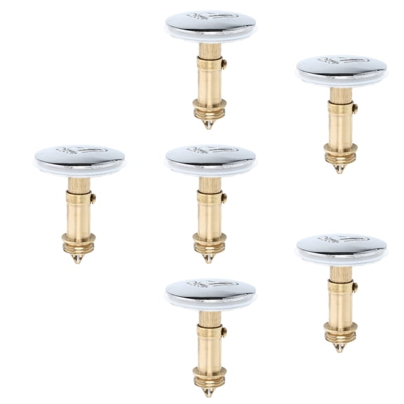 OUNONA 6 pcs Bathroom Sink Plug Bathroom Underwater Sealing Cover Bathroom Supply (Sliver)