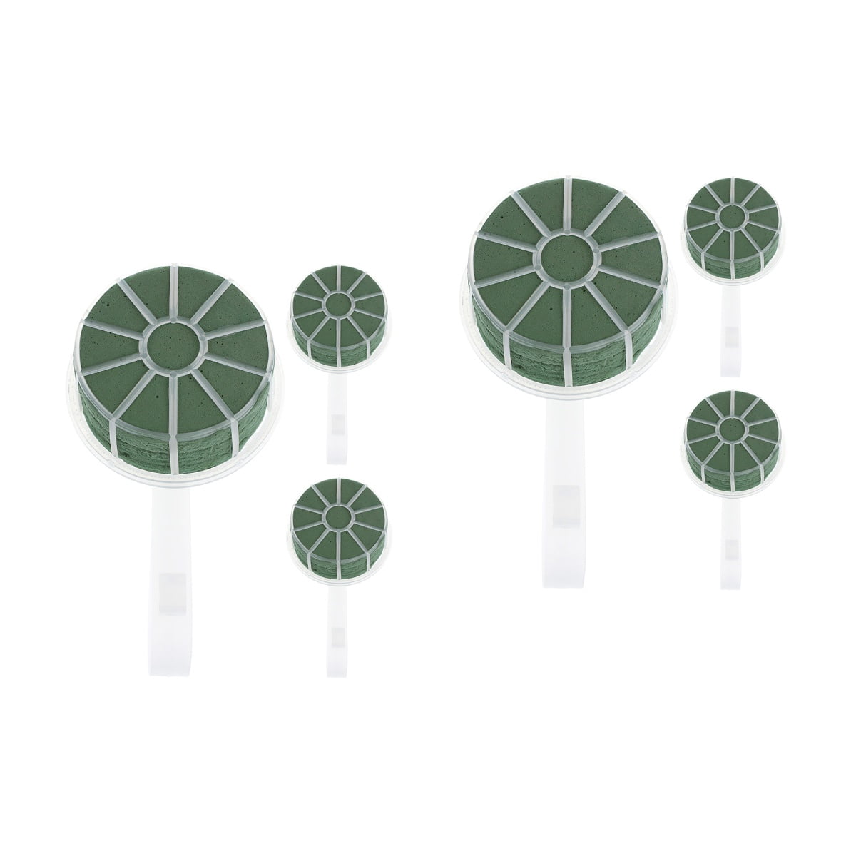 NUOLUX Wedding Bouquet Handle Compact Lightweight Plastic Foam 6Pcs