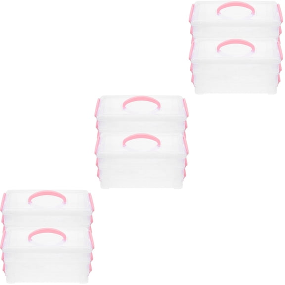 OUNONA 6 pcs Detachable 3-layer Pen Boxes Stackable Colored Pencil Pen Ruler Container