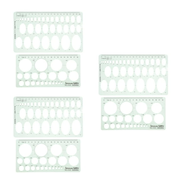 OUNONA 6 pcs  Drawing Templates Reusable Circle Stencil Template For Drawing Painting Stencil Drawing Stencil Template For Painting Craft