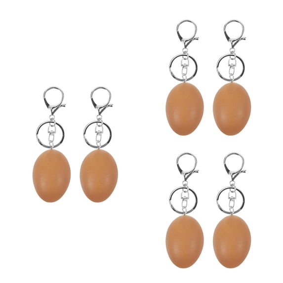 OUNONA 6 pcs Easter Egg Charm Ornament Cute Mini Keychain Mini Keychain Charm Cute Key Chain Accessory Cute Easter Egg Charm Decor