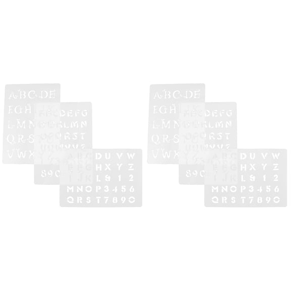 OUNONA 6 pcs  English Letters Painting Stencils Letters Templates Alphabet Stencils Letter Templates