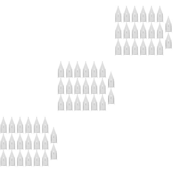 OUNONA 60 pcs  Pen Nibs Steel Pen Nibs Replacement  Calligraphy Nibs for Writing Painting Signing