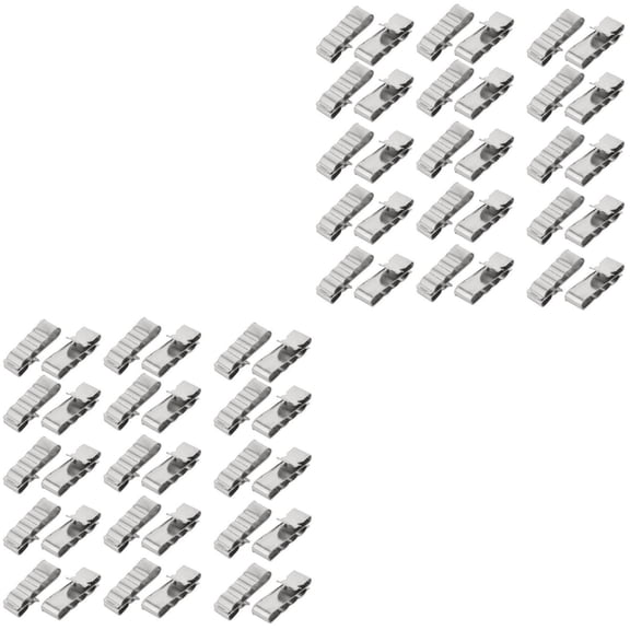 OUNONA 60 pcs  Photovoltaic Cable Clamp Stainless Steel Trailer Wire Harness Clip Clamp