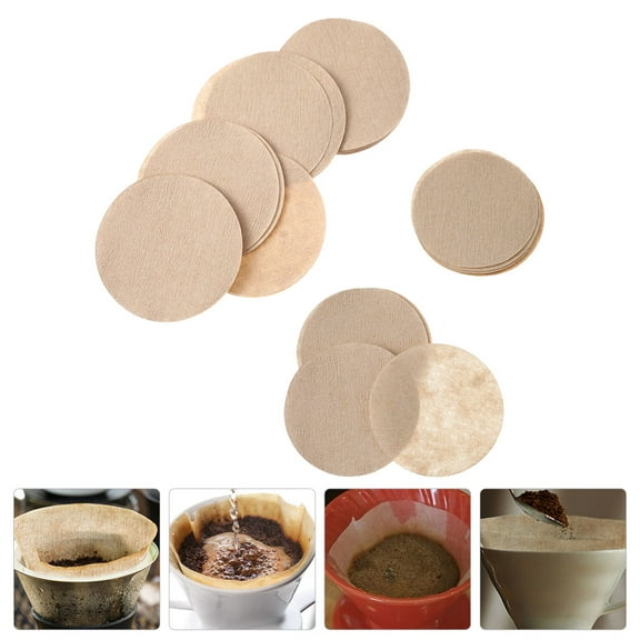 OUNONA 600 Pcs Reusable Coffee Filter Paper DIY Coffee Filter 6.8X6.8cm Beige