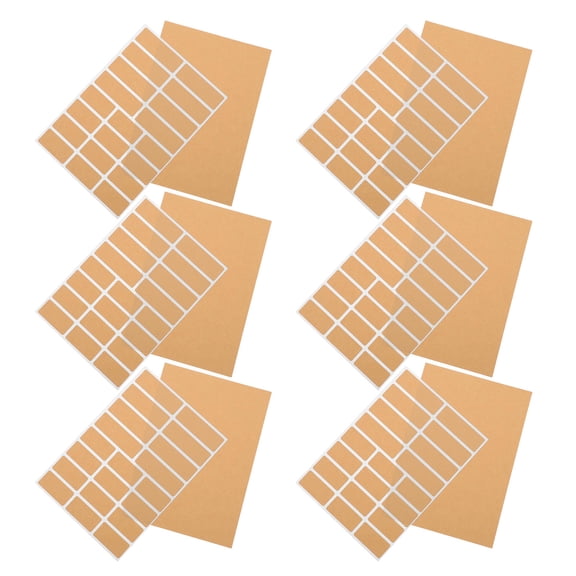 OUNONA 600Pcs Self Adhesive Pantry Labels Stickers Light Brown Blank Printable for Food Storage Jars