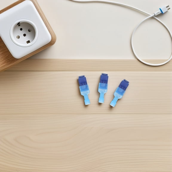 OUNONA 60Pairs Blue T Tap Wire Connectors Quick Splice Electrical Terminal Connectors for Secure Wiring