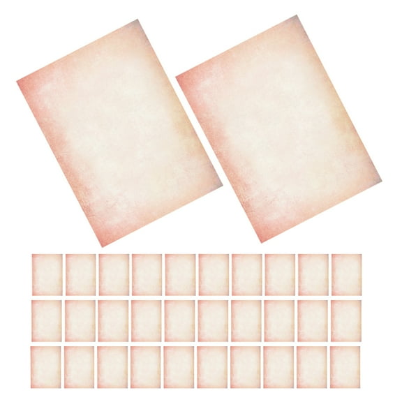 OUNONA 60pcs DIY Journal Decoration Vintage Blank A4 Double Sided Letter Writing Paper Printable Paper for Invitations Announcements Menus