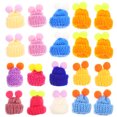 thumbnail image 1 of OUNONA 60Pcs Reusable Small Woolen Yarn Hats for DIY Craft Supplies and Festive Decorations, 1 of 5