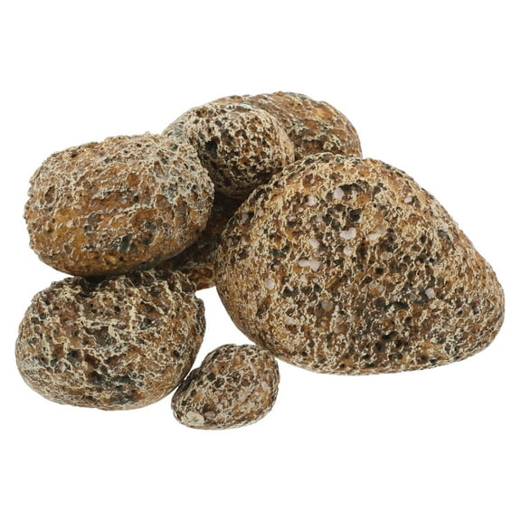 OUNONA 6PCS Decorative Faux Stones Artificial Rock Garden Fake Stone Flowerpot Stone Decor Landscape Fake Rocks Realistic Rock Props