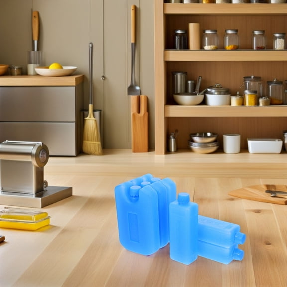 OUNONA 6PCS Refill Ice Pack Blue PE Temperature Maintenance for Outdoor Enthusiasts