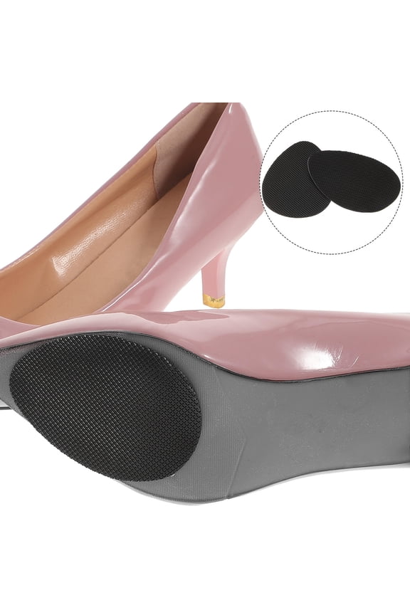 6 Pairs Black High Heel Sole Protectors with Strong Adhesive for Boots, Heels, Shoes, Anti- and Scratch Resistant Pads