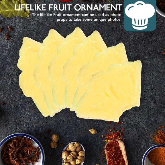 OUNONA 6Pcs Artificial Fruit Slices Blocks for Table Centerpieces and Decor