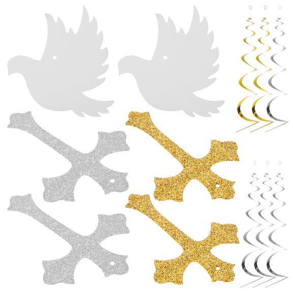 OUNONA 6Pcs Baby Shower Hanging Swirls Party Decorations Curling Spiral Party Swirls Hanging Decor