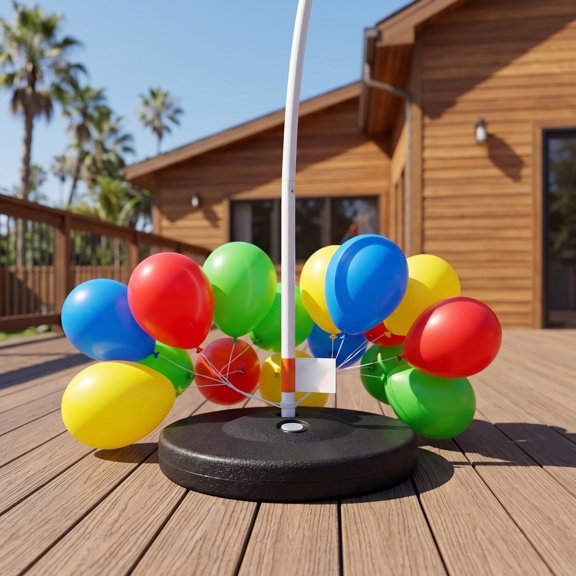 OUNONA 6Pcs Black Balloon Base with Water Fill for Versatile Outdoor Balloon Column Support