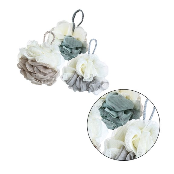 OUNONA 6Pcs Comfortable Bath Puff Bubble Maker Net for Shower Use Soft Exfoliating Body Sponge