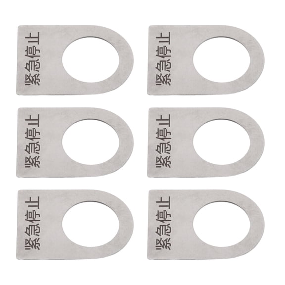 OUNONA 6Pcs Easy Install Stainless Steel Emergency Stop Notice Signs for Electrical Panel Safety