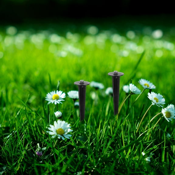 OUNONA 6Pcs Garden Ground Spikes Stakes Garden Lamp Stakes Path Light Replacement Stakes Metal Stakes