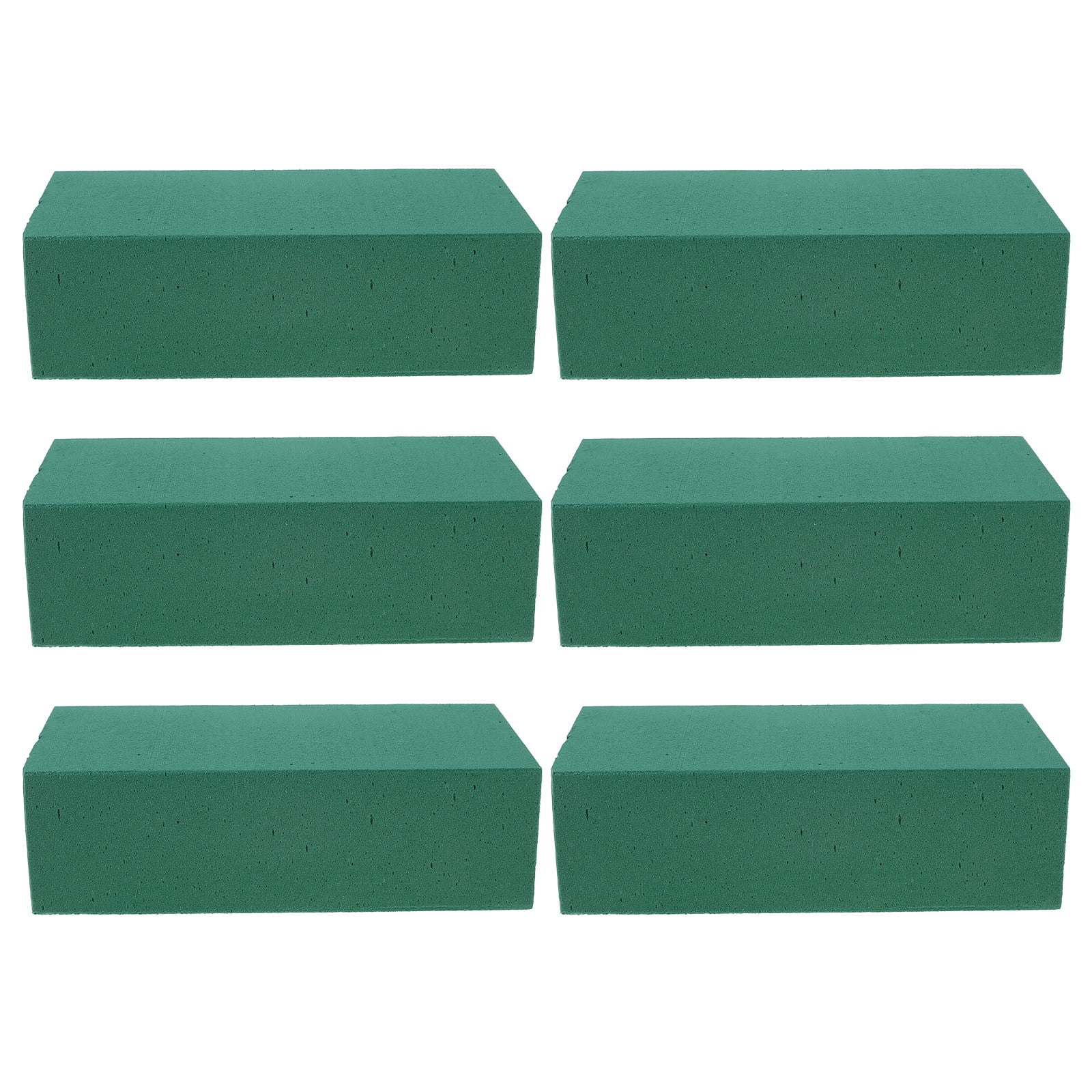OUNONA 6Pcs Green Flower Mud Base Floral Foam Blocks for Fresh Flower Arrangements and DIY Decor