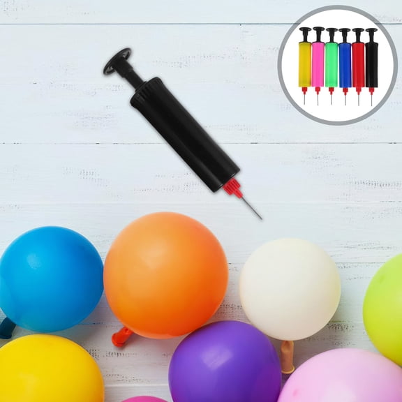 OUNONA Handheld Balloon Pump Assorted Color for Quick Inflation 6Pcs
