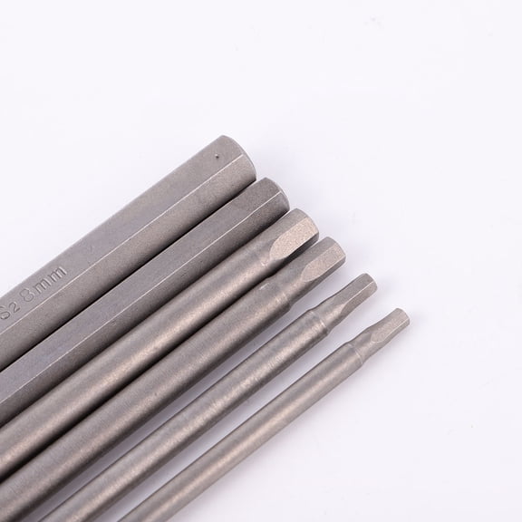 OUNONA 6-Piece Hexagon Screw Extractor Set, Steel Damaged Screw Removal Tool, Easy to Use, Finish