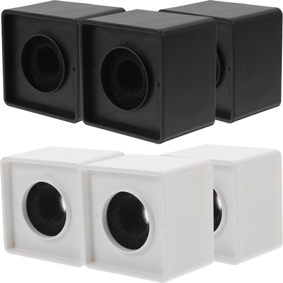 OUNONA 6-Pack Interview Microphone Flag Cubes with Rounded Edges, Assorted Colors for Media and Broadcasting