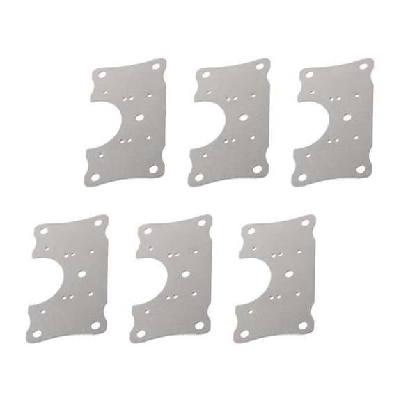 OUNONA 6-Pack Stainless Steel Metal Mending Plates Repair Brackets for Furniture, Doors, Cabinets, and Side Panels