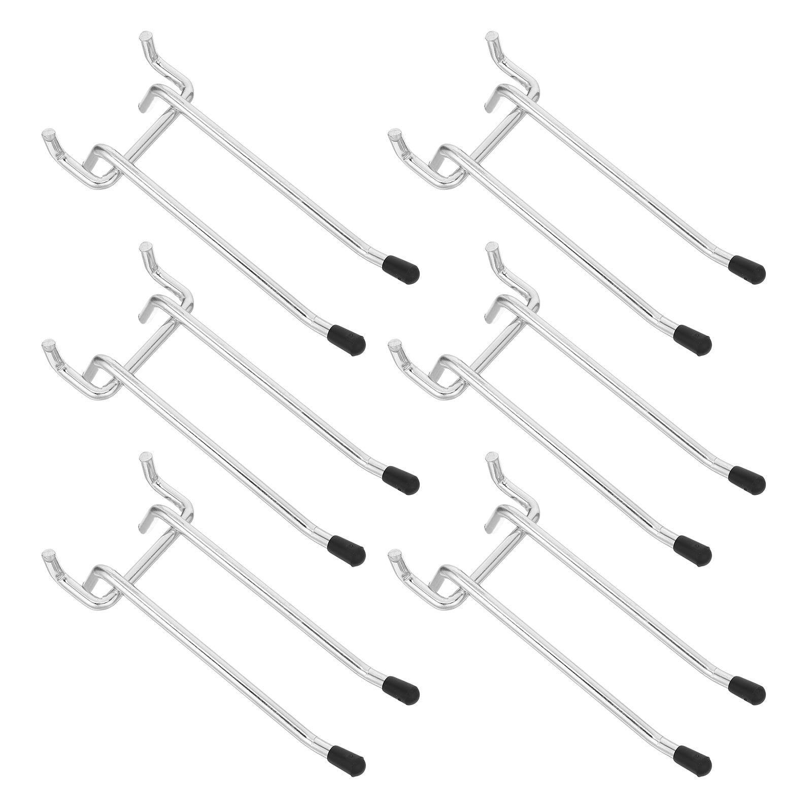 OUNONA 6-Pack Metal Pegboard Hooks for Wall Organizer, Shop, Office, Craft Room Storage Solutions