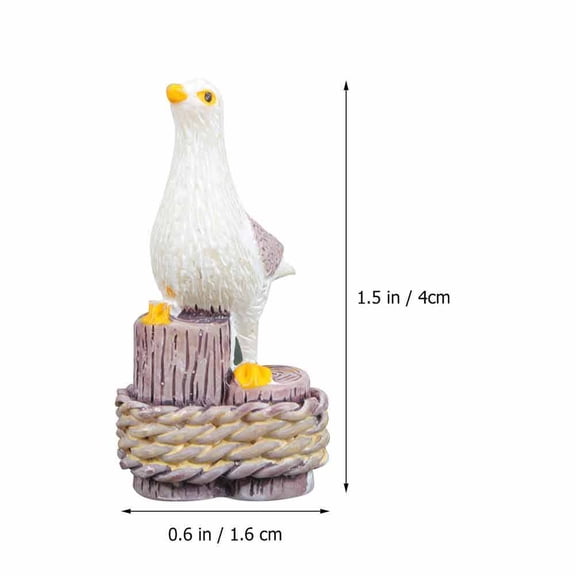OUNONA Resin Seagull Figurines Multi Desktop Ornament for Home Adornment 6Pcs
