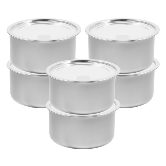 OUNONA 6Pcs Multiuse Large Empty Food Cans for Snack Storage and Food Preservation with Lid