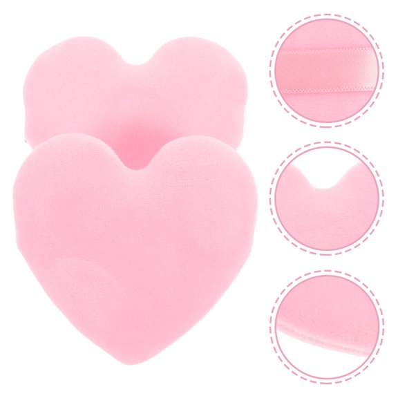 OUNONA 6Pcs Pink Heart Shape Makeup Puff for Foundation and Face Powder Easy to Use