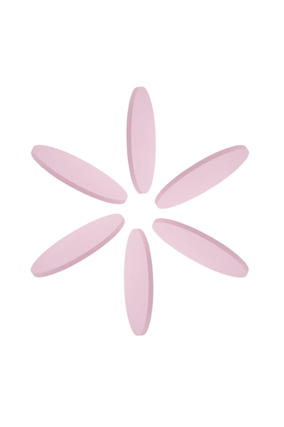 Portable Pink Tpe Fitness Mat for Floor Workouts 6Pcs